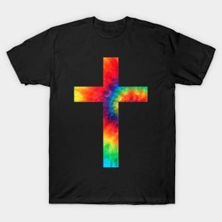 Tie Dye Cross Tie Dyed Religion T-Shirt